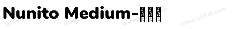 Nunito Medium字体转换